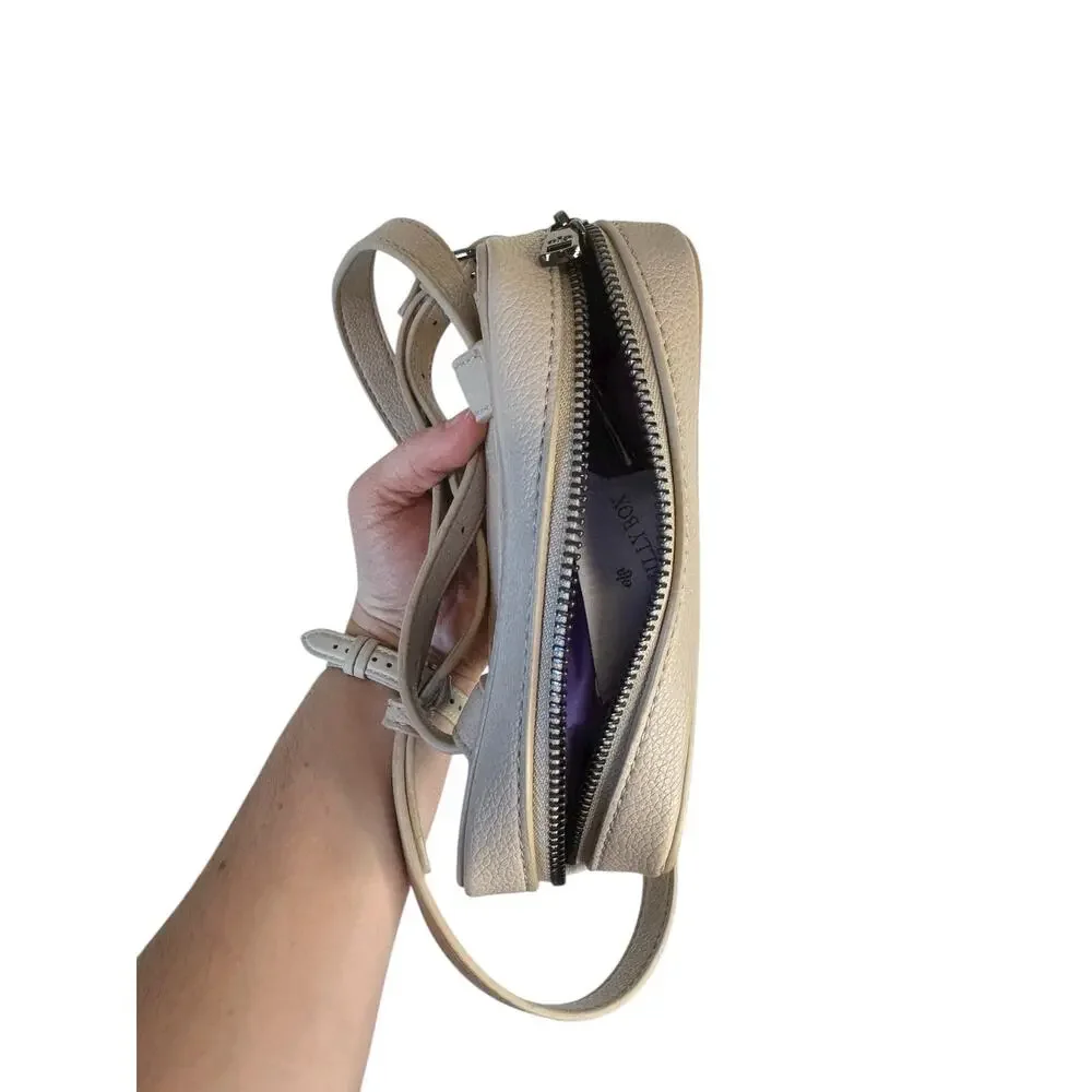 ELA for THE JILLY BOX Micro Belt Bag in Dove Pebble EUC Crossbody Vegan Leather - Picture 6 of 8